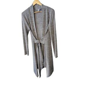 Joseph Ribkoff Heathered Grey Belted Longline Cardigan Size 10